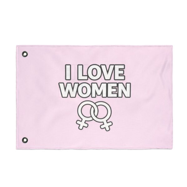 I Love Women Lesbian Pink Pride Flag 3x5 Double Sided Indoor Outdoor With Grommets