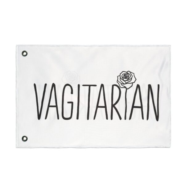 Vagitarian Rose Lesbian Funny Flag 3x5 Double Sided Indoor Outdoor With Grommets