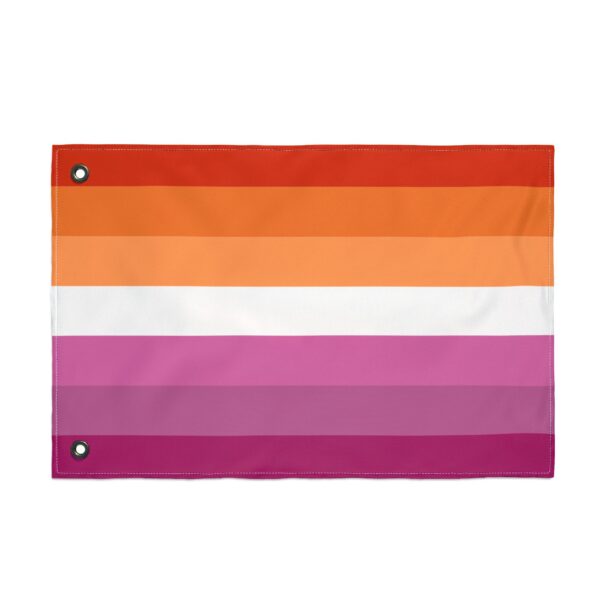 Sunset Lesbian Pride 3x5 Flag Double Sided | New Lesbian Flag LGBTQ Decor