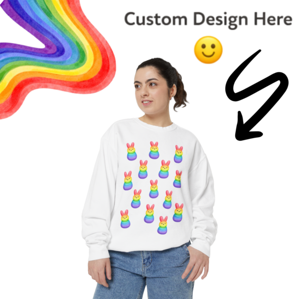 Custom Photo Text Pride Festival Sweatshirt - Personalizable Lgbtq sweatshirt