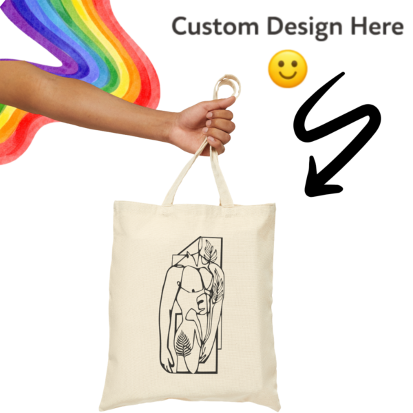 Custom Personalizeable Gay Pride art Canvas Tote Bag