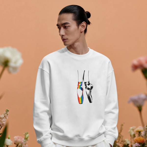 Rainbow Pride Ballet Pointe Shoes Sweatshirt - Gay Dance Gift