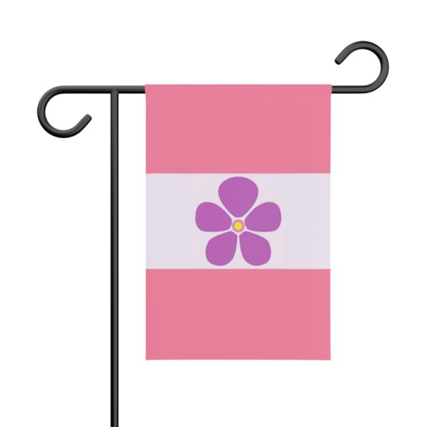 Sapphic Garden Flag Lesbian Pride Banner Pink Lavender Floral Yard Decor Double Sided Outdoor Flag LGBTQ Porch Sign 12x18