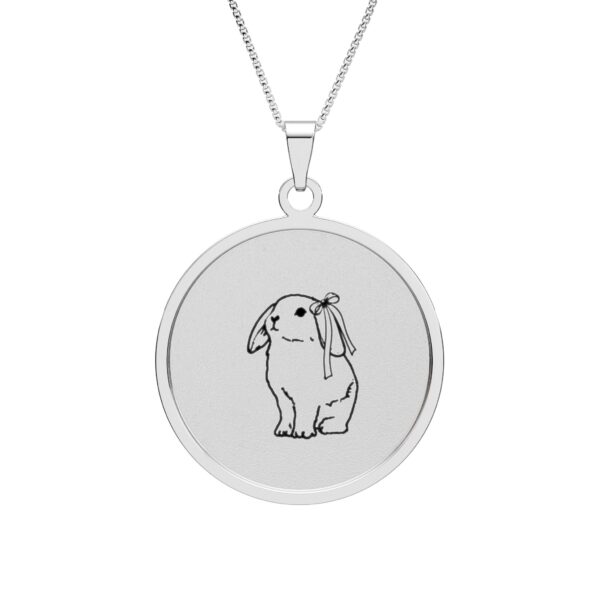 Custom Round Photo Pendant Necklace — Personalizable Memorial Locket
