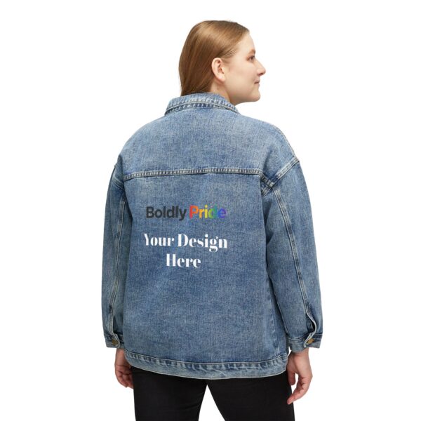Women's Denim Jacket Customizable Back Print Jacket