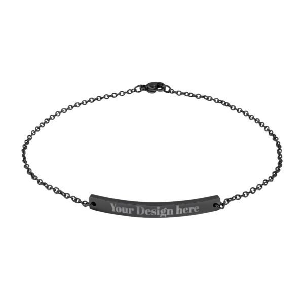 Curved Bar Anklet (Engraving)